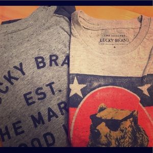 2x LUCKY BRAND boys tees size 6